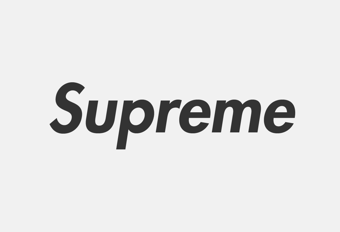 supreme logo英文字体下载