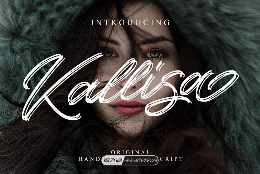 Kallisa字体为现代毛笔字体，它是由Blankids Studio设计。是一种非常新颖的画笔字体，效果看起来和真正手写只有细微差别，就像独特手工风格的斑马笔快速书写而成。