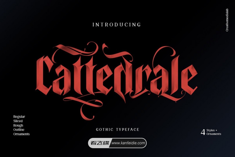 Cattedrale 超酷哥特式英文手写字体免费下载