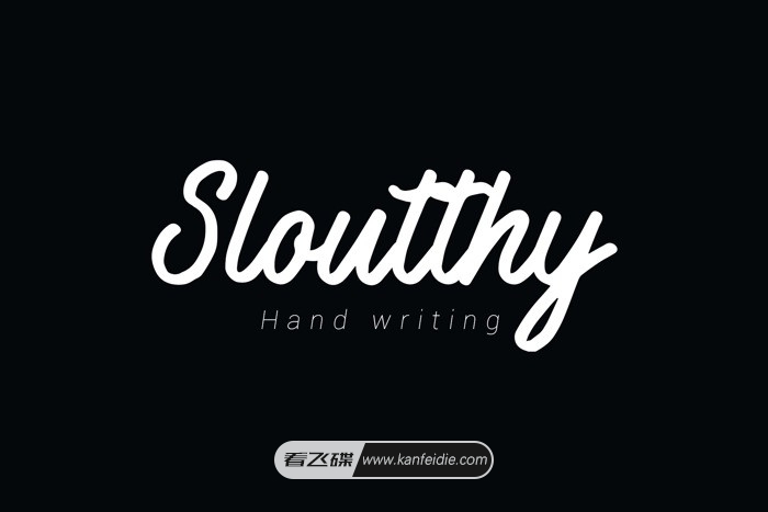 现代休闲的粗体连笔手写英文艺术字体下载 Sloutthy Font