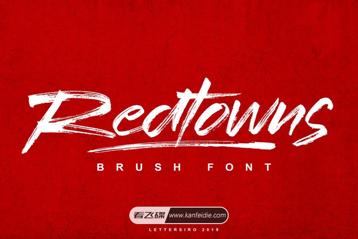 Redtowns 英文画笔字体免费下载