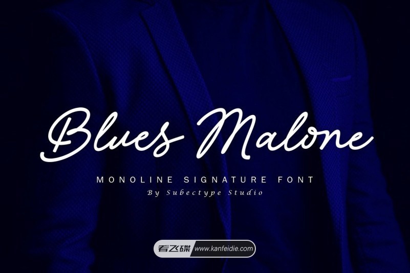 Blues Malone，一款优雅的艺术签名字体。