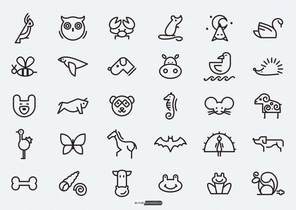 150个动物矢量icon图标（Ai）