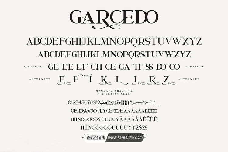 维多利亚时期经典英文艺术字体 Garcedo下载