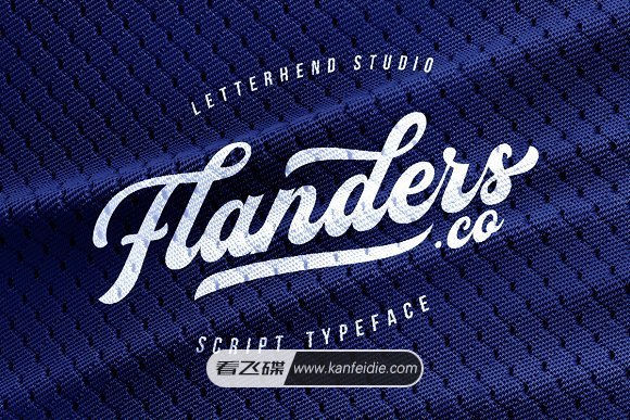 现代运动风格英文连笔字体 Flanders免费下载