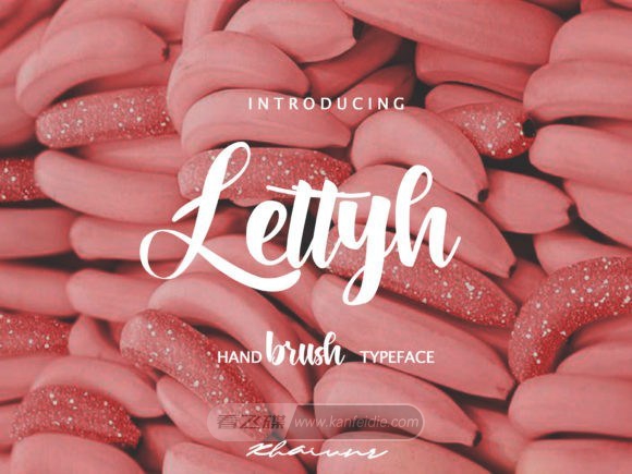 Lettyh酷炫个性的粗体花式英文字体