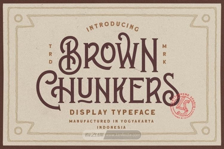 Brown Chunkers复古的带衬线英文字体下载