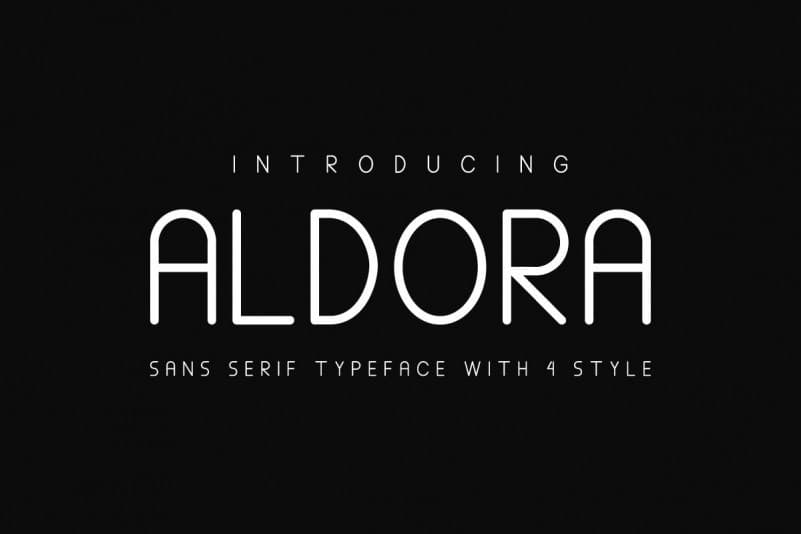 Aldora Futuristic瘦高的英文字体