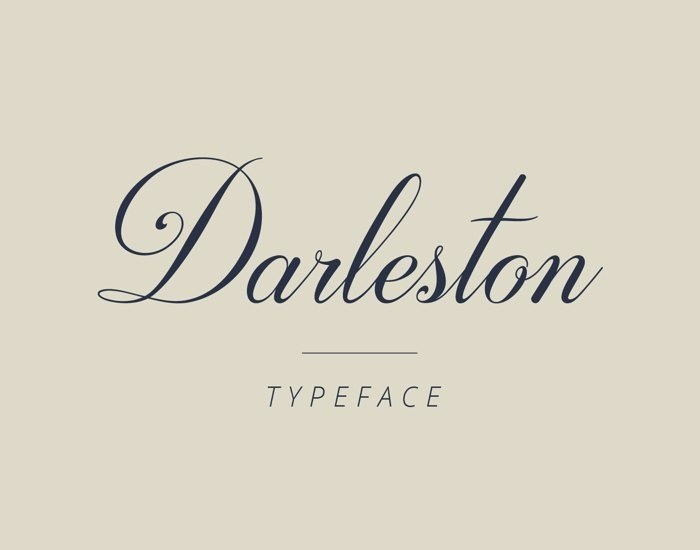 Darleston好看的连体手写英文圆体字体