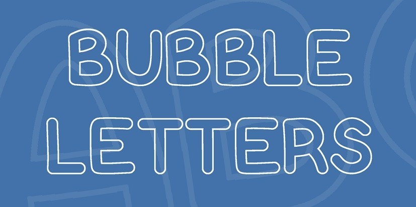 Bubble Letters卡通圆润的空心英文字体