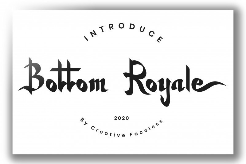 Bottom Royale现代个性的哥特式英文字体