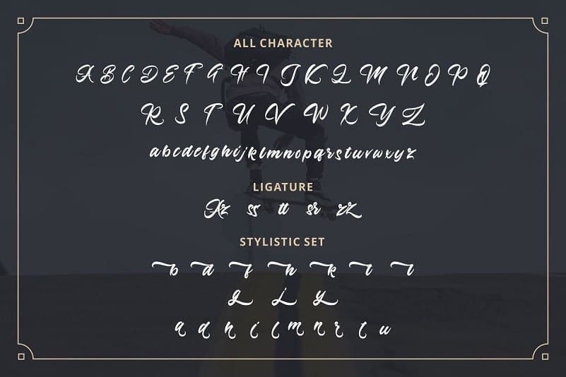 Azingdar创意复古粗体手写英文字体