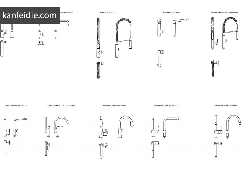 Reveal 64+ Inspiring wall kitchen faucet 2d cad For Every Budget