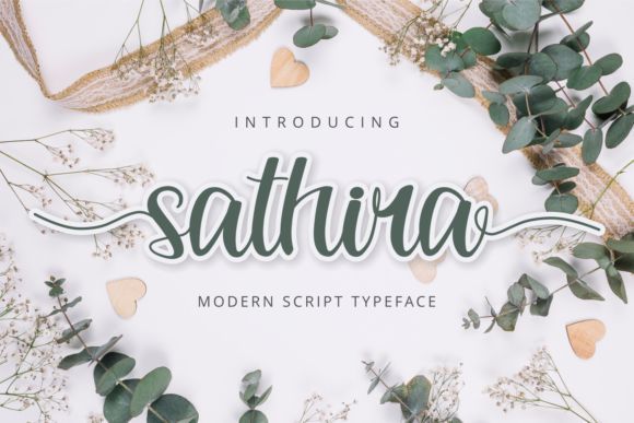 Sathira花体ps设计英文手写字体