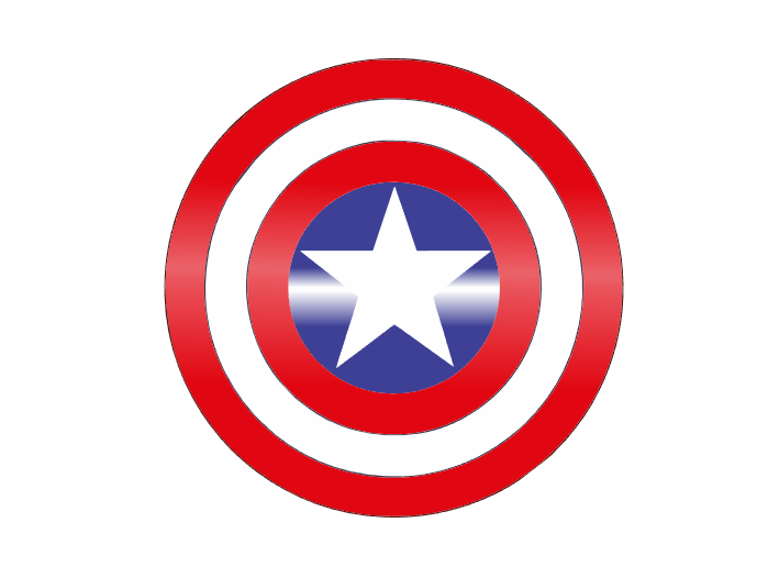 美国队长盾牌标志矢量图设计素材