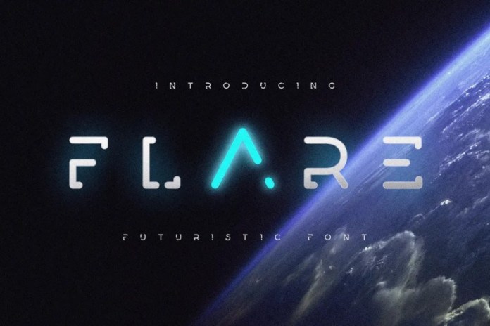 Flare科幻未来感的海报LOGO英文ps字体下载