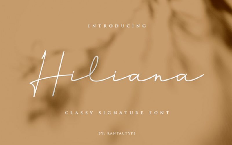 Hiliana波浪一样的ins风艺术连笔手写签名英文字体下载