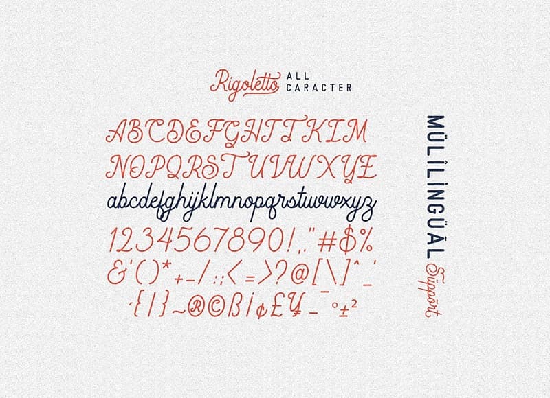 Rigoletto适合做LOGO的连笔手写艺术花体英文字体下载