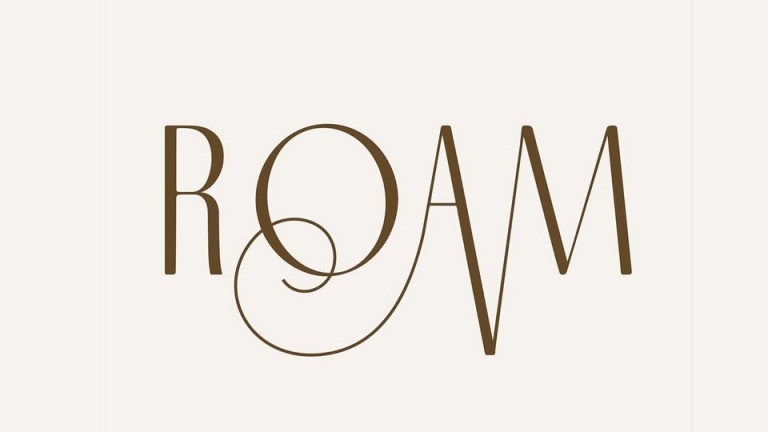 Roam优美花式的女性风格LOGO设计英文字体下载