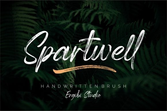 Spartwell粗糙纹理的毛笔刷效果的连笔英文字体下载