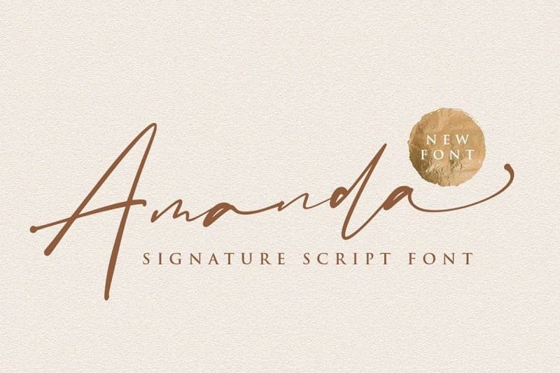 Amanda字迹潦草的签名手写英文字体