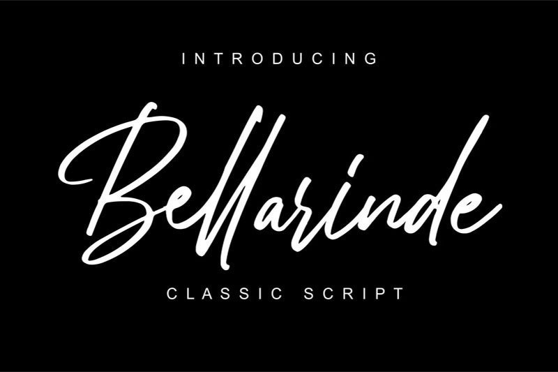 Bellarinde适合包装设计ins现代奢华手写连笔英文字体下载