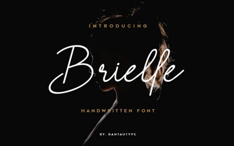 Brielle高级感优美硬笔手写英文签名字体下载