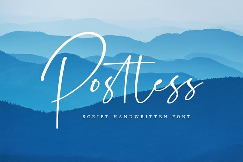 Postless贺卡名片摄影海报签名常用的设计ps英文手写字体下载