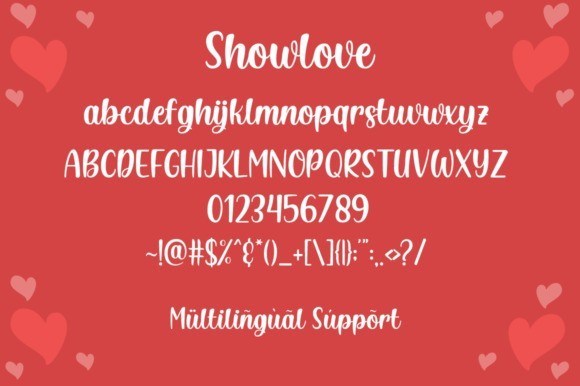 Showlove手写英文字体下载 爱情可爱卡通花式连笔风格字母