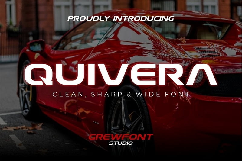 Quivera粗体科技风格字母无衬线英文字体下载