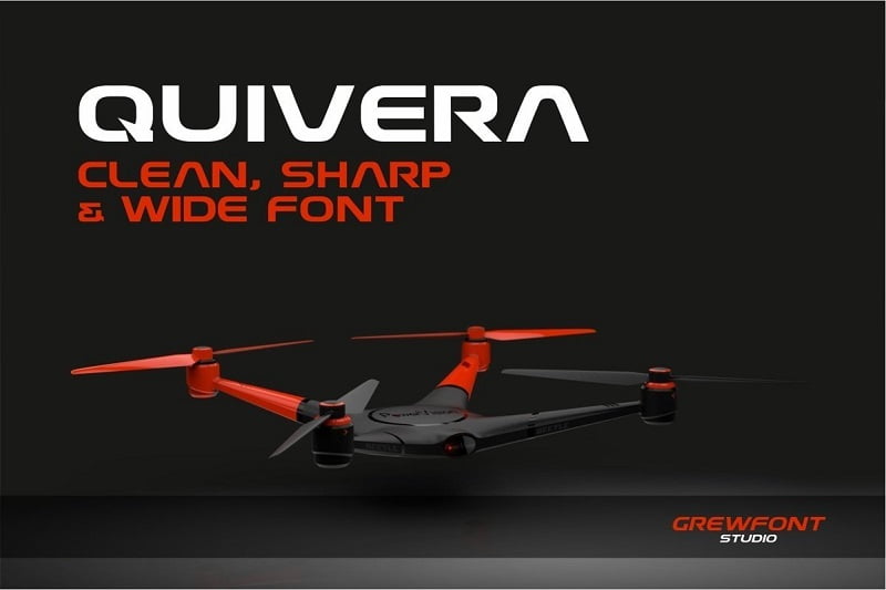 Quivera粗体科技风格字母无衬线英文字体下载