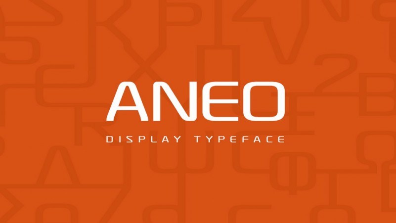 Aneo英文字体家族下载 圆角字母标题网页设计常用