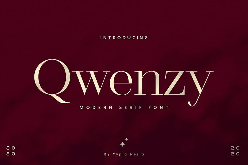 Qwenzy精品豪华典雅的衬线英文字体下载