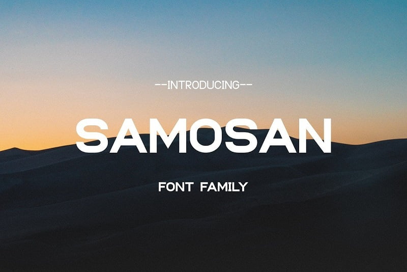 Samosan简约粗体标题无衬线标准英文字体下载