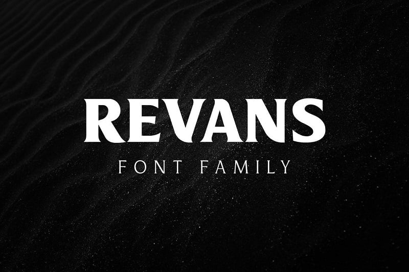 Revans粗体时尚未来感衬线英文字体下载