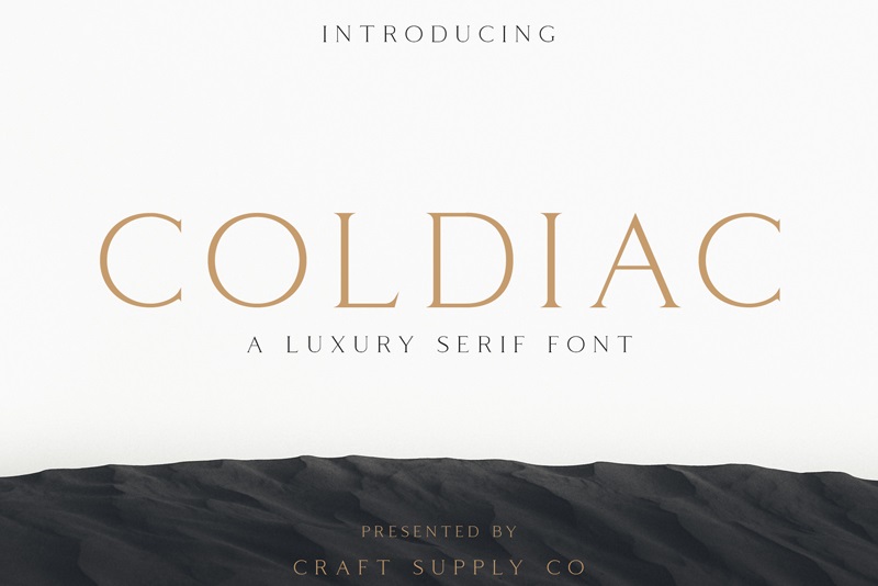 Coldiac高档奢侈感优雅衬线英文字体下载