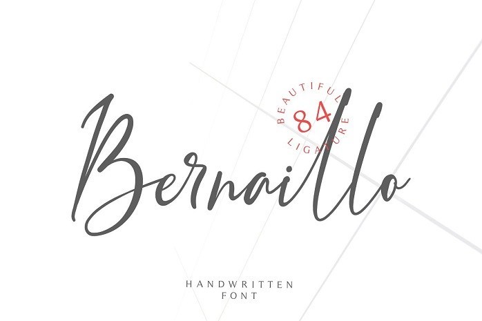 Bernaillo漂亮的连写书法签名设计英文字体下载