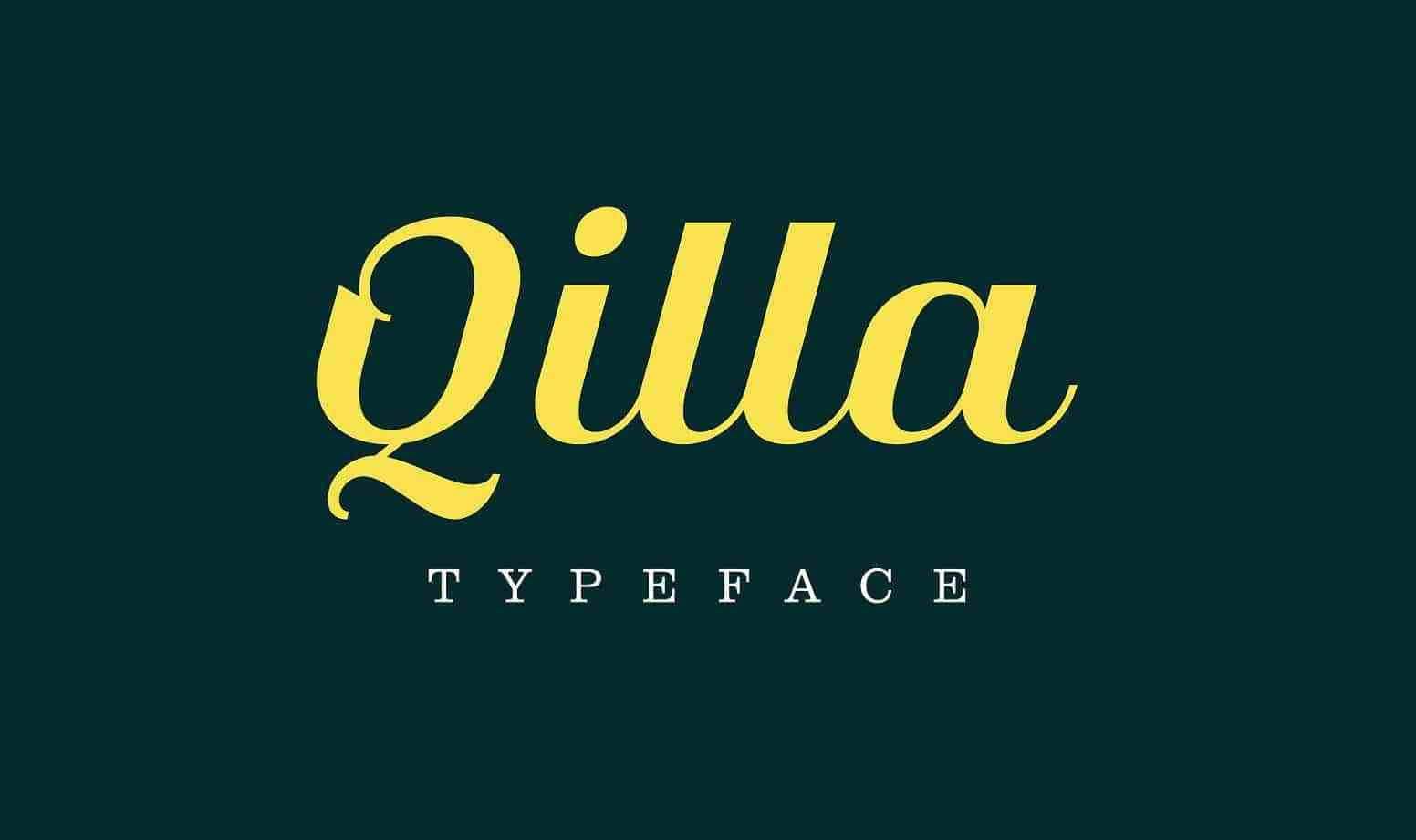 Qilla海报封面杂志标题设计常用的优雅衬线英文字体下载