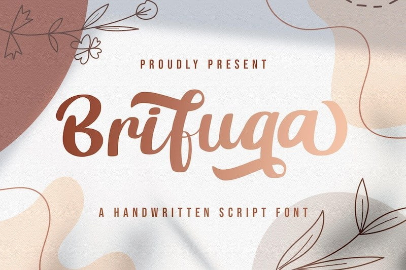 Brifuqa画笔涂鸦海报字母设计英文手写字体