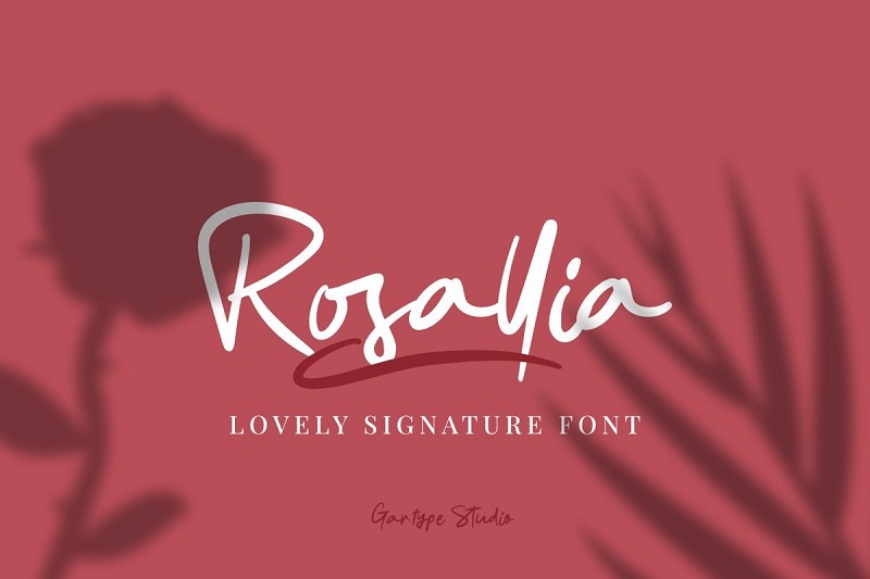 Rosallia现代时尚高级感手写英文连笔字体下载