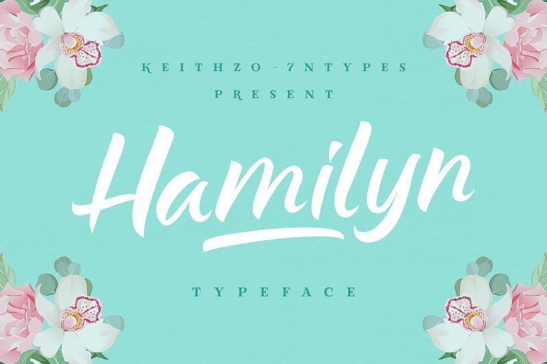 Hamilyn logo设计英文字体下载手写笔触字母好看时尚