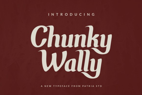 Chunky Wally粗体招牌logo设计装饰衬线英文字体下载