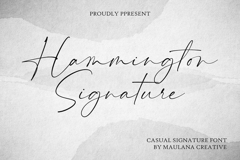 Hammington 细笔优雅签名潦草英文设计字体下载