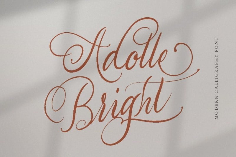 Adolle Bright花体衬线书法设计字母花式连笔英文字体下载