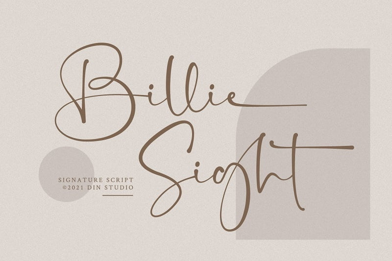 英文字体下载 Billie Sight 适合美工设计包装标签的字母