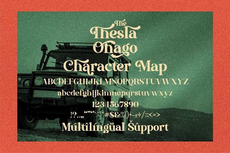 The Thesla Ohago欧式字母花体衬线加粗艺术标题设计英文字体下载