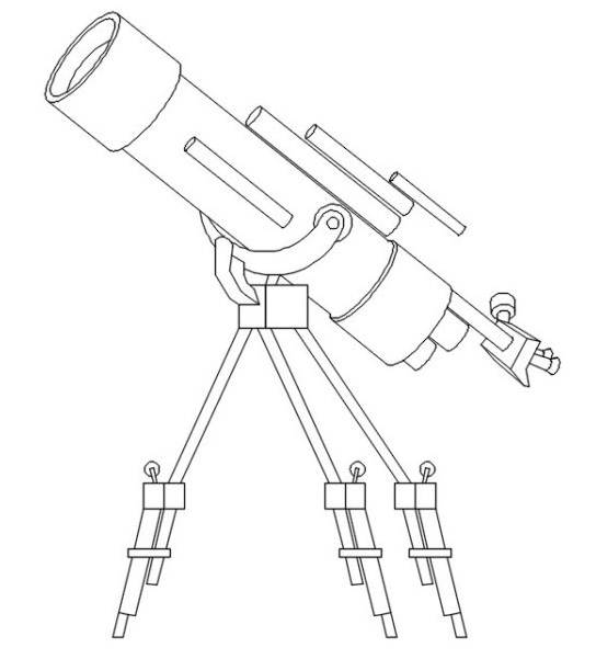 天文望远镜cad图纸下载