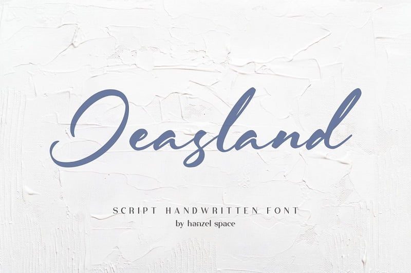 Jeasland包装海报设计流畅手写潦草英文字体免费下载
