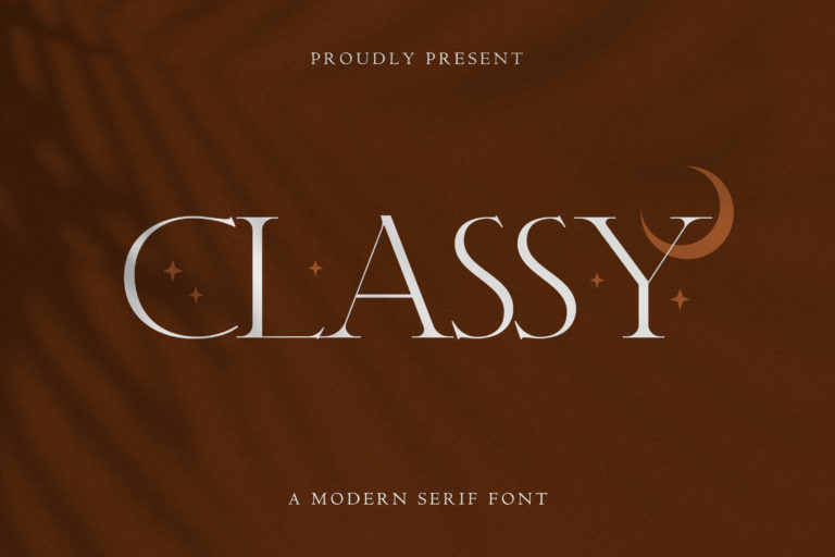Classy现代优雅大气英文衬线体字体下载