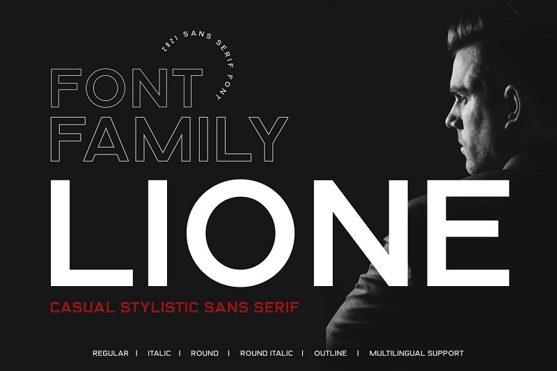Lion-简洁整齐规范-科幻商务海报PPT封面设计-英文字体下载